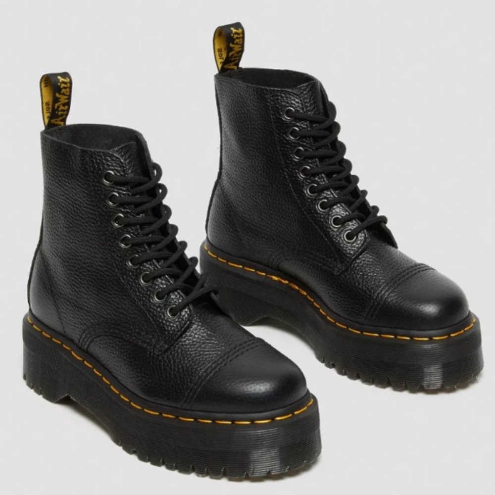Dr. Martens SINCLAIR MILLED NAPPA LEATHER PLATFORM BOOTS
